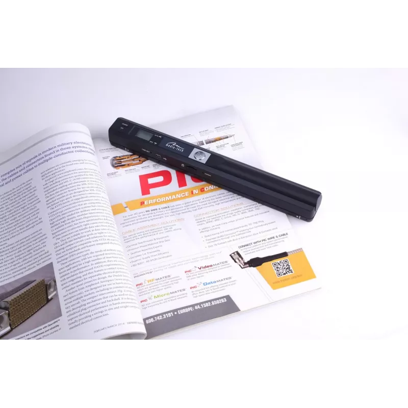 Rašiklio skaitytuvas MEDIA-TECH MT4090, juodas, LED ekranas, USB 2.0, „MicroSD“, AAA baterija