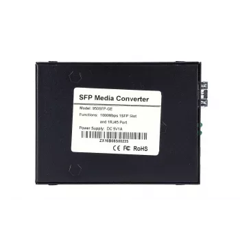 MikroTik Sedir medijos keitiklis 1x SFP 1x RJ45 1000Mb/s, maks. 1000 Mb/s, metalinis korpusas, 100–240 V AC