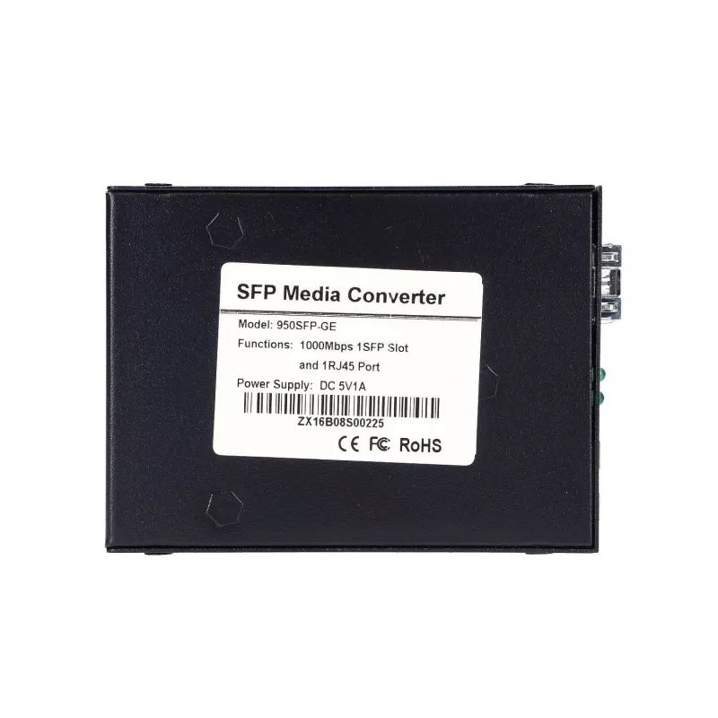 MikroTik Sedir medijos keitiklis 1x SFP 1x RJ45 1000Mb/s, maks. 1000 Mb/s, metalinis korpusas, 100–240 V AC