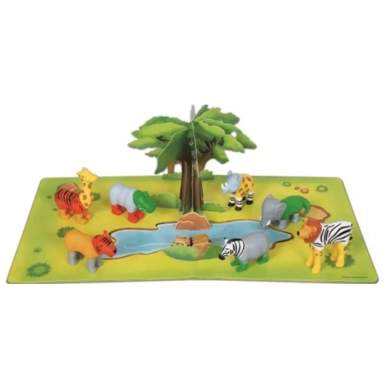 Kūdikių žaislas „MALIK Magnetic Mini Animals Jungle“ modelis 62323 — magnetinių gyvūnų figūrėlių rinkinys