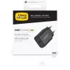Sieninis įkroviklis OTTERBOX 20W USB-C su USB maitinimo tiekimu, juodas (78-81338)