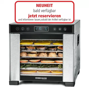 Maisto džiovyklė Rommelsbacher DA 650 600 W nerūdijantis plienas, 0,5 m², 35–75 °C, 7 padėklai