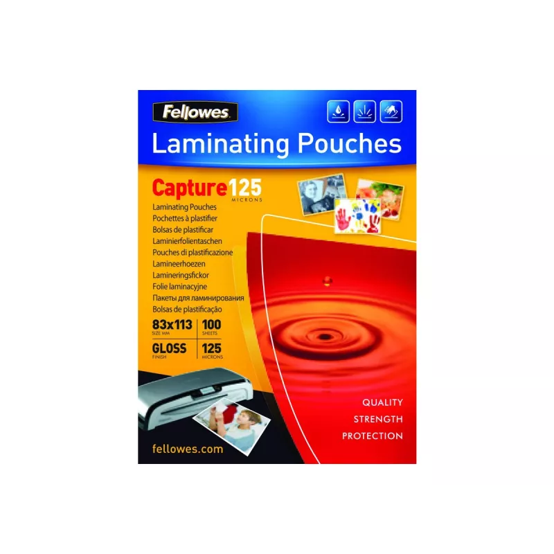 Fellowes Glossy 125 Micron Card Laminavimo maišelis - 75x105mm