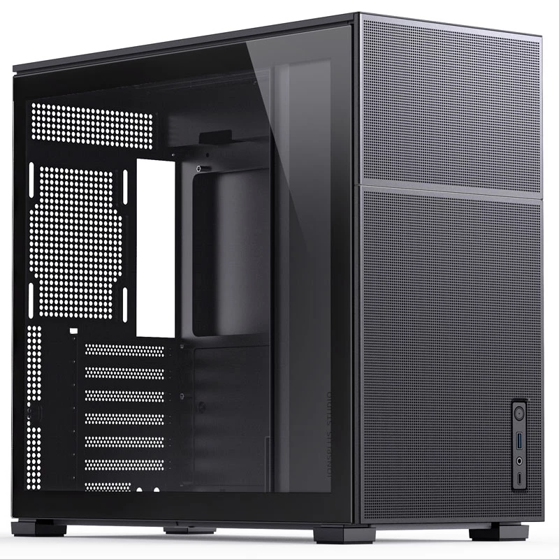 Jonsbo D41 Mesh Standard ATX korpusas – juodas, grūdintas stiklas