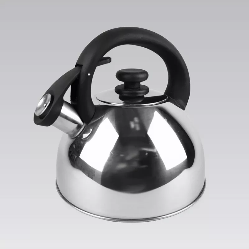 Virdulys Maestro MR1302 nerūdijančio plieno 2,5 l, tinkamas indukcijai, atverčiamas švilpukas, juoda rankena
