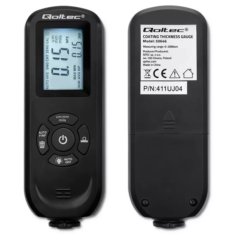 Dangos storio matuoklis QOLTEC 50646 LCD 0–2000 µm