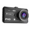 Vaizdo registratorius TRACER 4TS Full HD dviejų kanalų prietaisų skydelio kamera, 2 MP pagrindinė, 0,4 MP salono, 140°/60° kampai, 4 colių IPS ekranas, 150 mAh baterija, aliuminio korpusas, stovėjimo pagalba