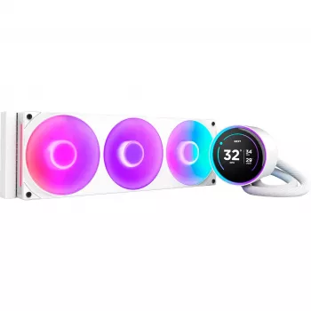 Viskas viename skysčio aušintuvas NZXT Kraken Elite 360 RGB 12 cm baltas