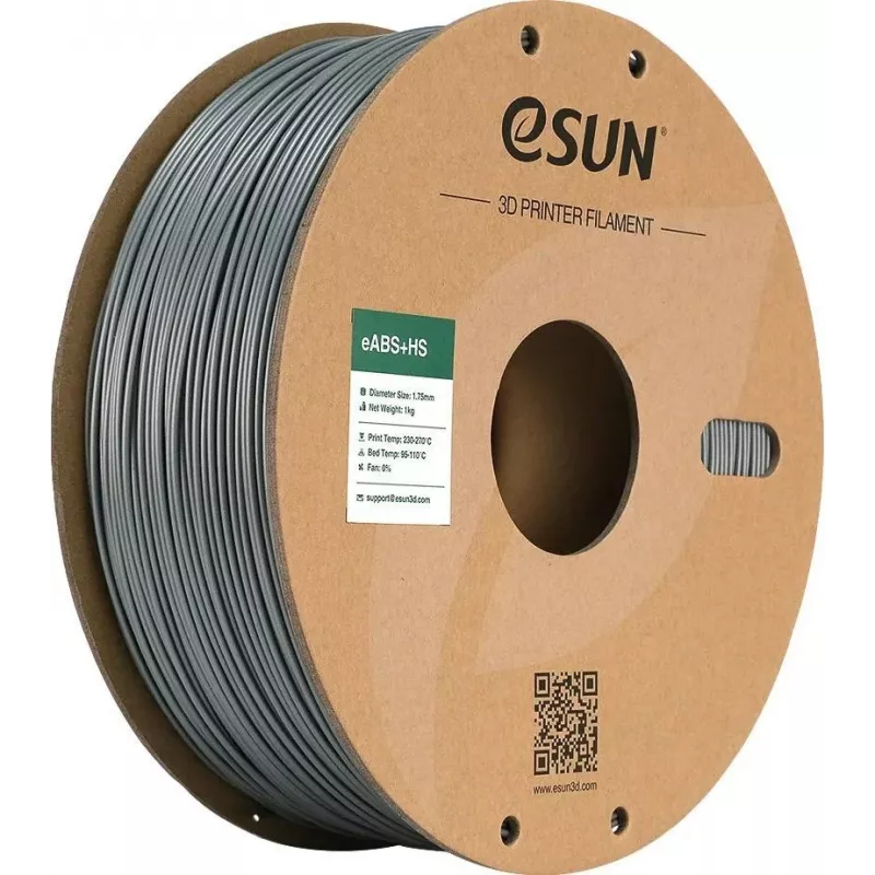 EABS 1,75mm SIDABRINIS 1kg ESUN 3D SIŪLAS (eABSP175S1)