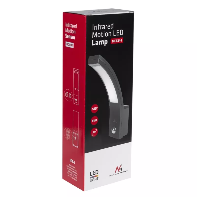Lauko LED judesio jutiklio šviestuvas MACLEAN MCE244B