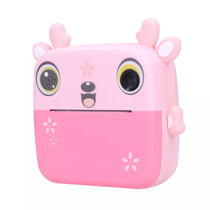 Extralink rinkinys | Terminis spausdintuvas EPP-005 Pink + terminis popierius 3 rulonai | gelsvai ruda