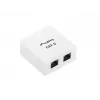 LANBERG Outlet Box RJ-45 Cat6 OU6-0002-W baltas, 2 lizdai, 30×54×57 mm