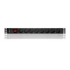 Qoltec 53996 Maitinimo juosta RACK 19 | 1U | 16A | PDU | 8xFRANCAI | 2m