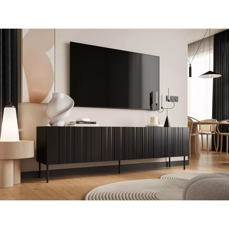 Cama RTV spintelė ISLA 200x40x60 mat juodas