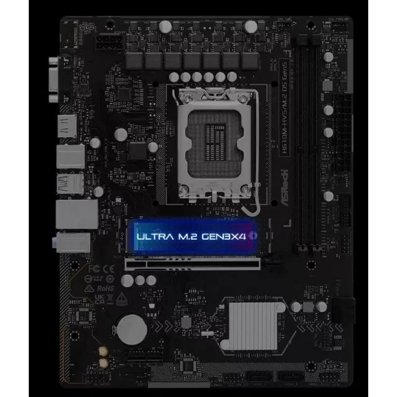 Pagrindinė plokštė ASRock H610M-HVS/M.2 D5 GEN5 – LGA1700, DDR5, PCIe 5.0, mATX