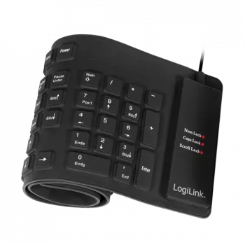 „LogiLink ID0019A“ universali USB klaviatūra, QWERTZ, vokiečių k., juoda