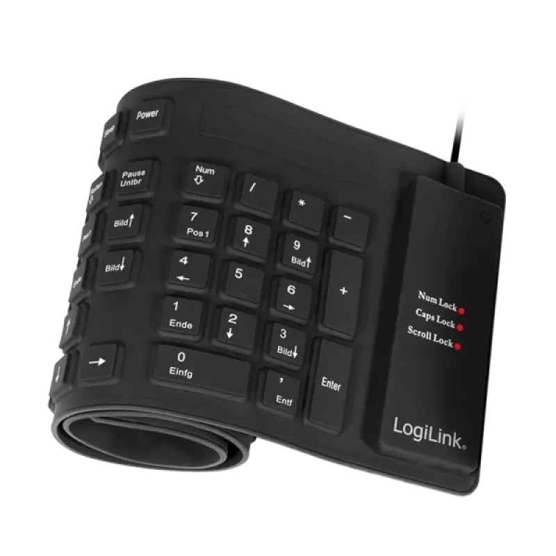 „LogiLink ID0019A“ universali USB klaviatūra, QWERTZ, vokiečių k., juoda