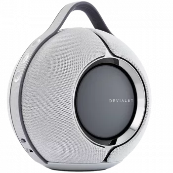 Devialet Mania šviesiai pilka su dokovimo stotele