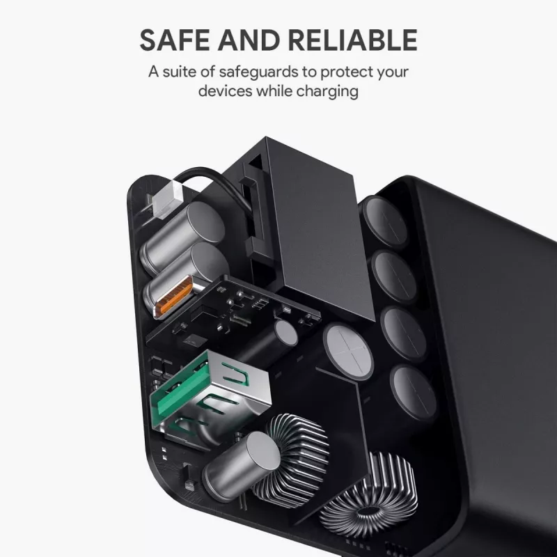 PA-D3 Sieninis įkroviklis 2xUSB Power Delivery (1xUSB+1xUSB C) 5.4A 60W Dynamic Detect