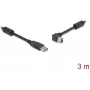 DeLOCK USB laidas A tipo kištukas į B tipo kištuką 90° kampu į kairę 3 m