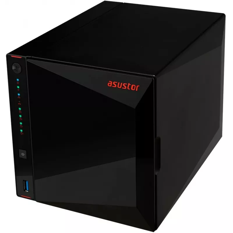 ASUSTOR Nimbustor 4 AS5304T - NAS serveris - 4 lizdai - SATA 6Gb/s - RAID 0, 1, 5, 6, 10, JBOD - RAM 4GB - 2,5 Gigabit Ethernet - iSCSI palaikymas (90-AS5304T00-MD30)