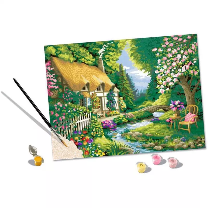 Ravensburger CreArt tapymo pagal skaičius rinkinys Landhaus am Fluss (Namelis prie upės)