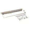 Tripp N254-048-SH-6A 48 prievadų 1 HE stelažinis montavimas ekranuotas Cat6a STP Feed-Through skirstomasis skydas - RJ45 Ethernet - TAA - 10 Gigabit Ethernet - RJ-45 - Cat6a - sidabrinis - baltas - stelažinis