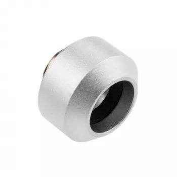 Kietojo vamzdelio jungtis 14 mm OPTIMUS — metalinis aušinimo skysčio / PC vandens aušinimo jungtis, sidabrinė