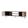 TV spintelė Cama ALMERA 180,5×42×52,5 cm riešutmedžio/kreminės spalvos – medžio drožlių plokštės viršus, riešutmedžio rėmas