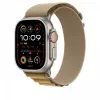 „Apple“ 49 mm įdegio spalvos „Alpine Loop“ didelis dirželis, natūralaus titano apdaila