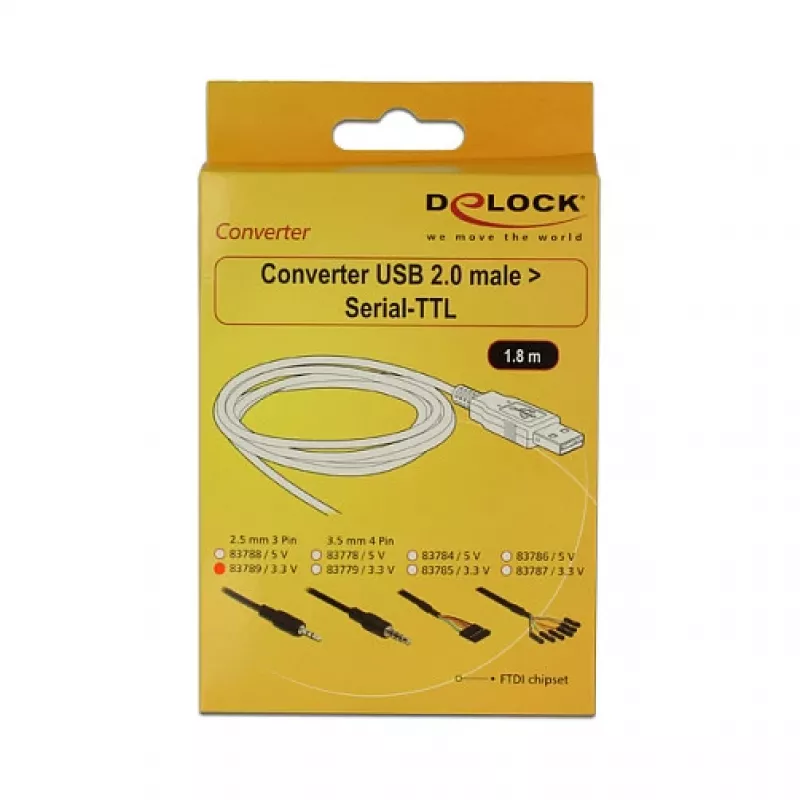 USB 2.0-A į 2,5 mm garso kabelis DeLOCK 83789