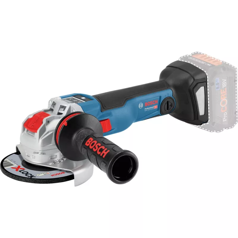 “Bosch GWX 18V-10 SC” kampinis šlifuoklis 12.5 cm 9000 aps./min. 2 kg