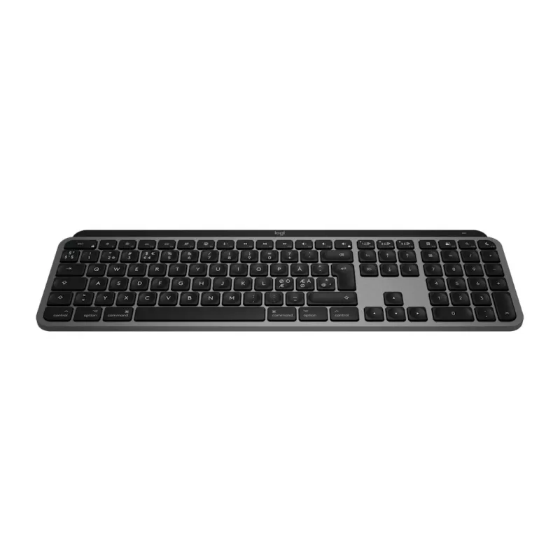 Logitech Master Series MX Keys S for Mac - klaviatūra - pilno dydžio - su foniniu apšvietimu - belaidė - Bluetooth LE - QWERTY - šiaurietiška (danų/suomių/norvegų/švedų) (920-011633)
