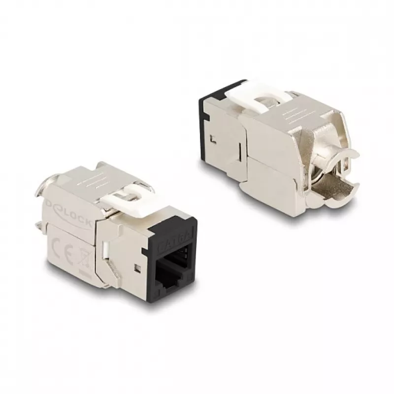 DeLOCK 88118 Keystone modulis Plokščias Juodas RJ-45 10 vnt.
