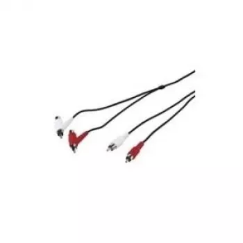 Wentronic Goobay RCA jungiamasis kabelis, 1,5 m - 2x RCA kištukas > 2x RCA kištukas/lizdas (50214)