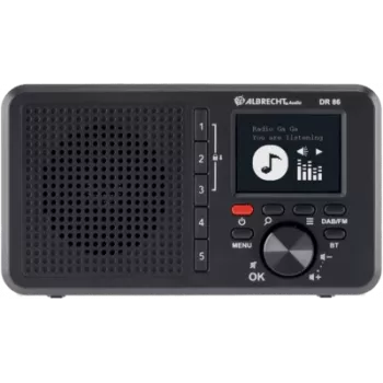 Albrecht DR 86 mažas senjorų skaitmeninis radijo imtuvas DAB+/UKW, juodas (27861)