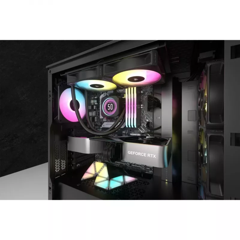 Corsair CW-9060074-WW kompiuterio aušinimo sistema Procesoriaus „viskas viename“ skysčio aušintuvas 12 cm Juoda 1 vnt.