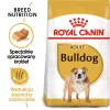 Sausas šunų maistas Royal Canin Bulldog Adult 12 kg — suaugusiems buldogams, vištienos skonio, 24% baltymų, 14% riebalų