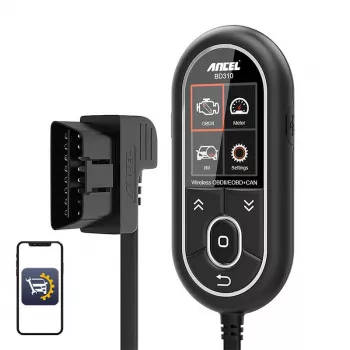 Diagnostinis skaitytuvas Ancel BD310 OBD2 Bluetooth — transporto priemonės gedimų skaitytuvas ir tiesioginių duomenų įrankis