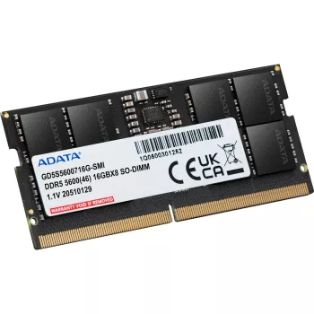 ADATA Gold atminties modulis 32 GB 1 x 32 GB DDR5 5200 MT/s 262 kontaktų SO-DIMM