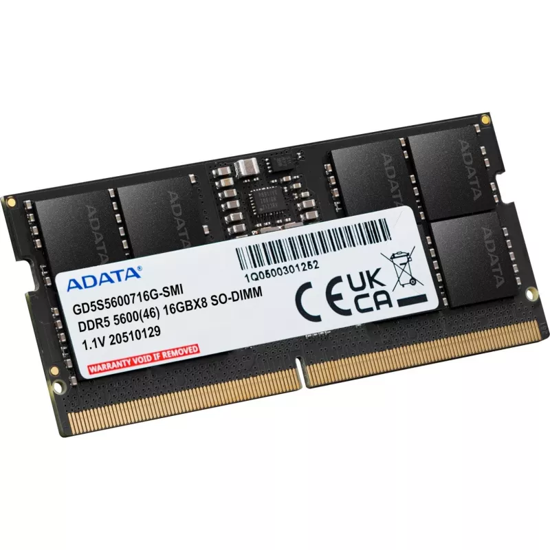 ADATA Gold atminties modulis 32 GB 1 x 32 GB DDR5 5200 MT/s 262 kontaktų SO-DIMM
