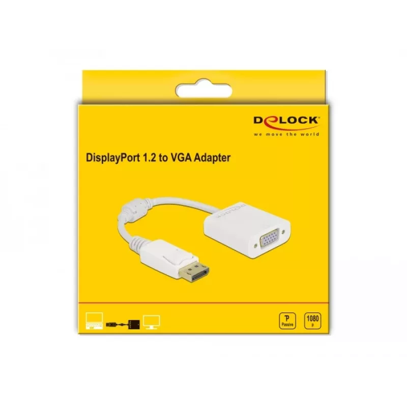 Adapteris DisplayPort 1.2 tėvas į VGA moterišką DeLOCK 61007