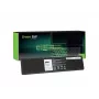 Baterija Green Cell DE93, skirta DELL Latitude E7440, Li‑Ion 7.4V 4500mAh, 4 celės, juoda