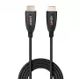 Lindy 10 m šviesolaidinis hibridinis HDMI 8K60 laidas, 10 m, HDMI A tipo (standartinis), HDMI A tipo (standartinis), 48 Gbit/s, juodas