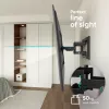 TV grindų stovas ONKRON SM6-B 32 colių–90 colių ekranams, 50 kg talpa, VESA 200x200–600x400, pasvirimas -10–5°, pasukimas 40°