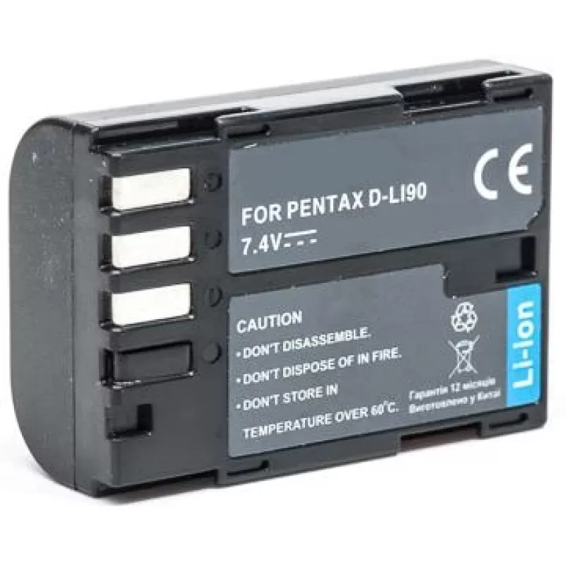 Įkraunama ličio jonų fotoaparato baterija extra digital D-Li90 1860 mAh
