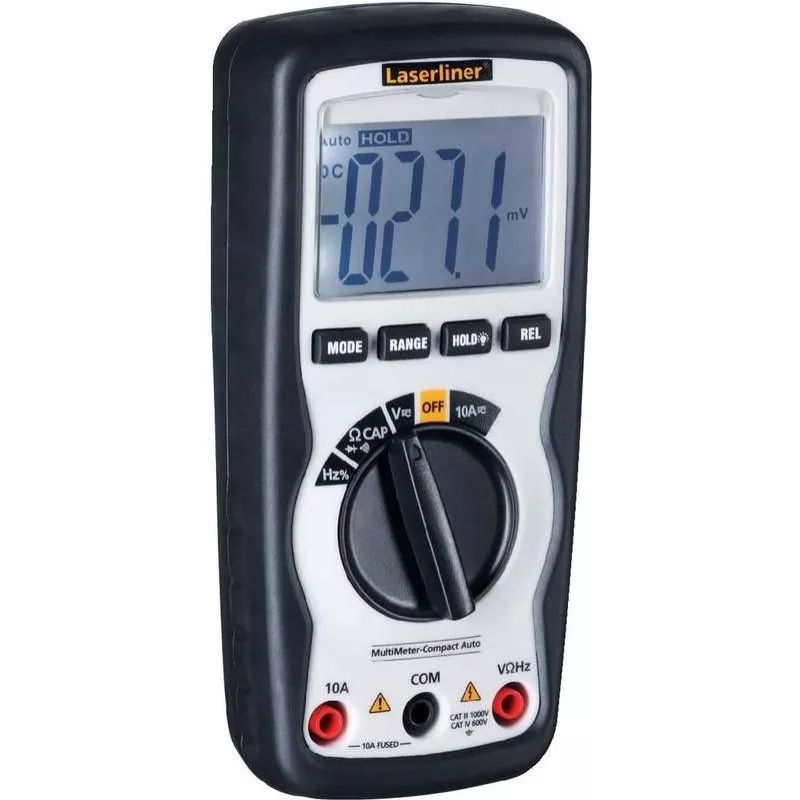 LASERLINER rankinis skaitmeninis multimetras MultiMeter-Compact Auto CAT IV 600 V Ekranas (skaičiavimai): 4000 (083.034A)