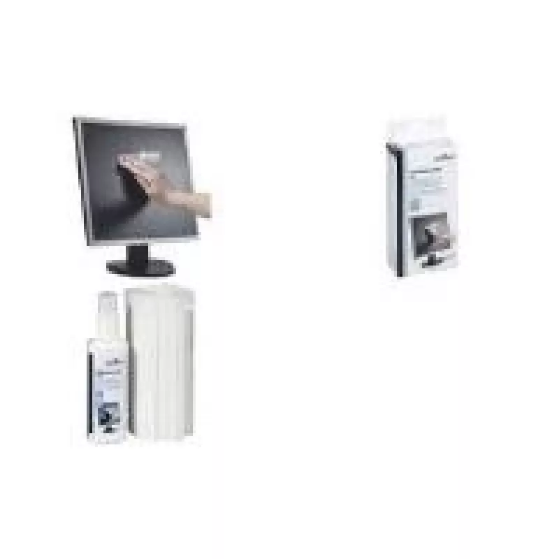 Įrangos valymo drėgnos/sausos šluostės ir skystis Durable SCREENCLEAN rinkinys