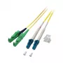 EFB Elektronik šviesolaidinis LWL jungiamasis kabelis [1x E2000®/APC 8° kištukas - 1x LC kištukas] 9/125 µm vienmodis OS2 2 m EFB Elektronik (O0937.2)