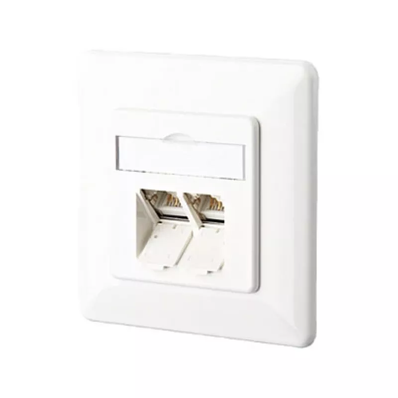 METZ CONNECT BTR IT CONNECT E-DAT C6 8/8(8) UP Cat.6 - Jungtis, Lygiagreti - RJ-45 X 2 - Balta, RAL 9010 (1307381002-I)